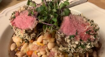 Herb-Crusted Rack of Lamb from Blue Bayou Restaurant