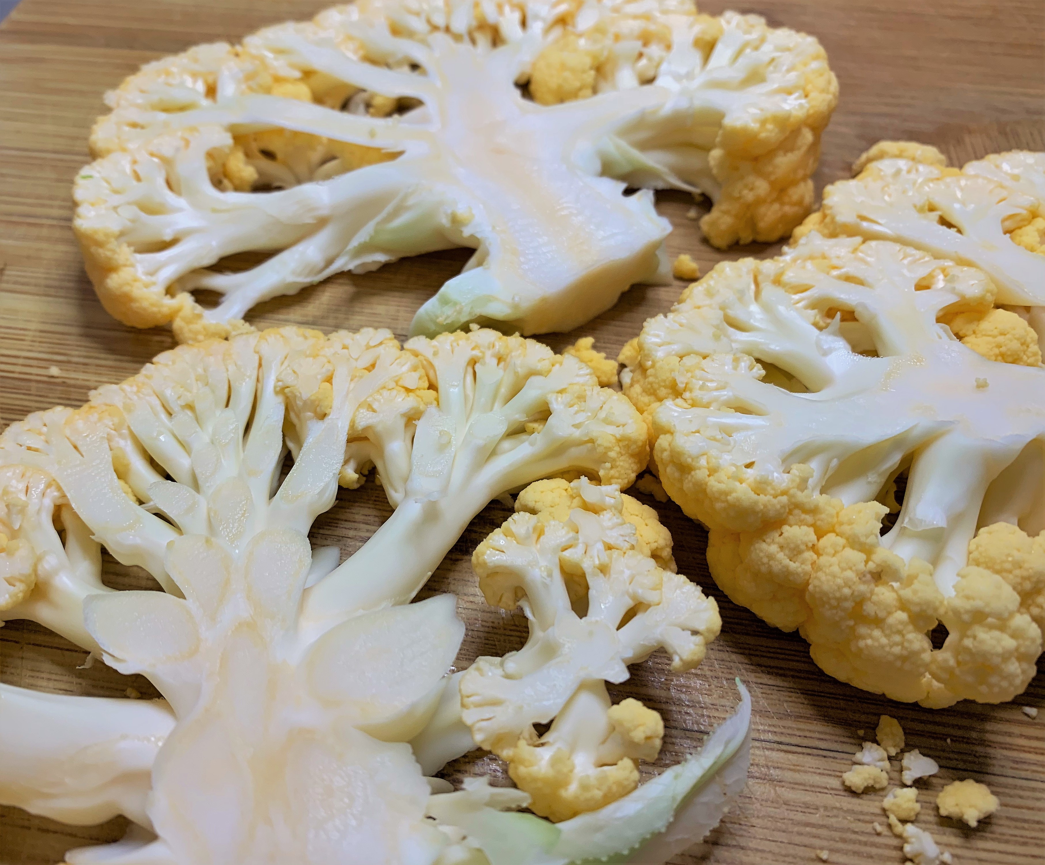 Our Cauliflower "Steaks" for our Enchanted Cauli-Flower Sandwich