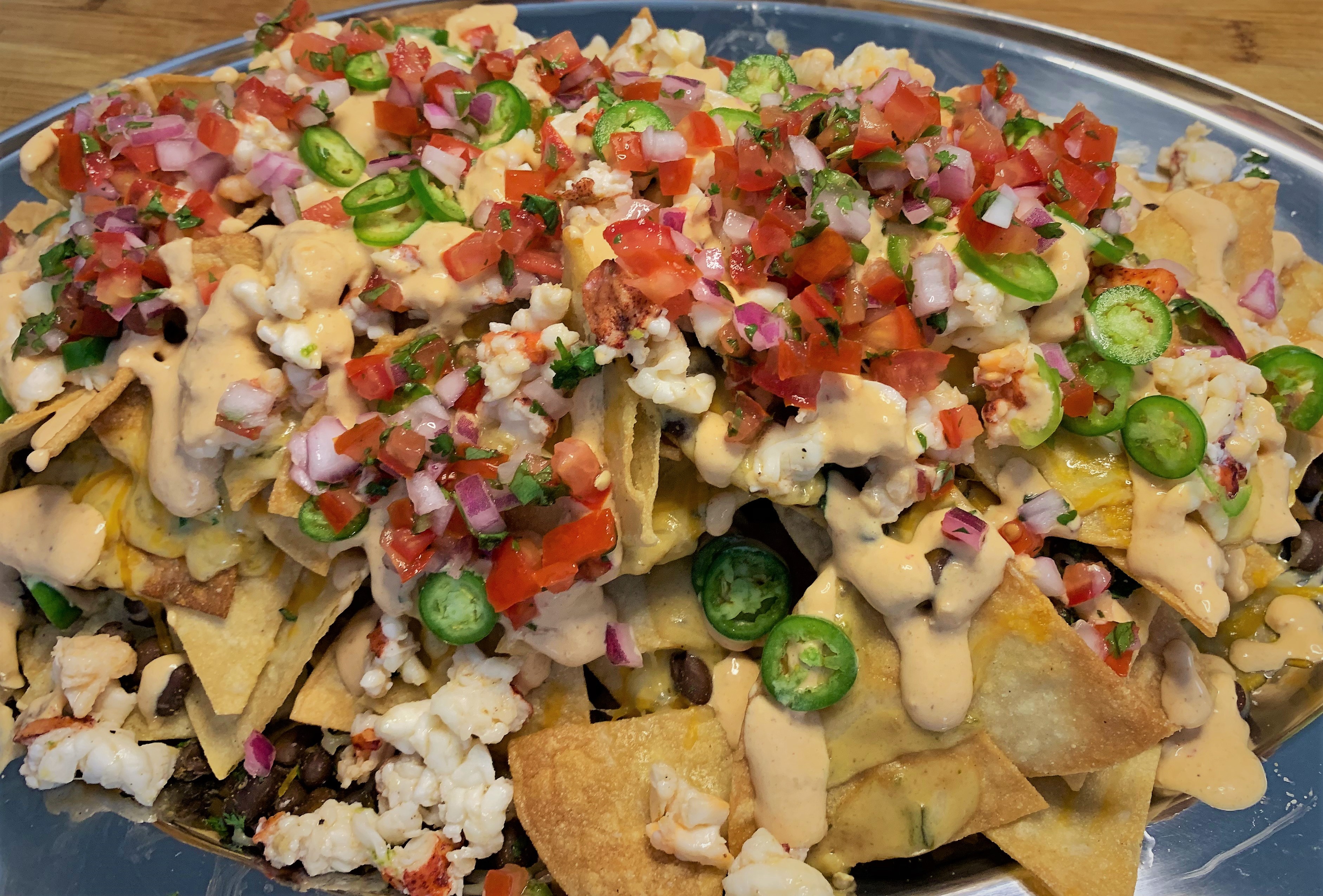 Our completed Lobster Nachos - Lamplight Lounge - Disney California Adventure Park