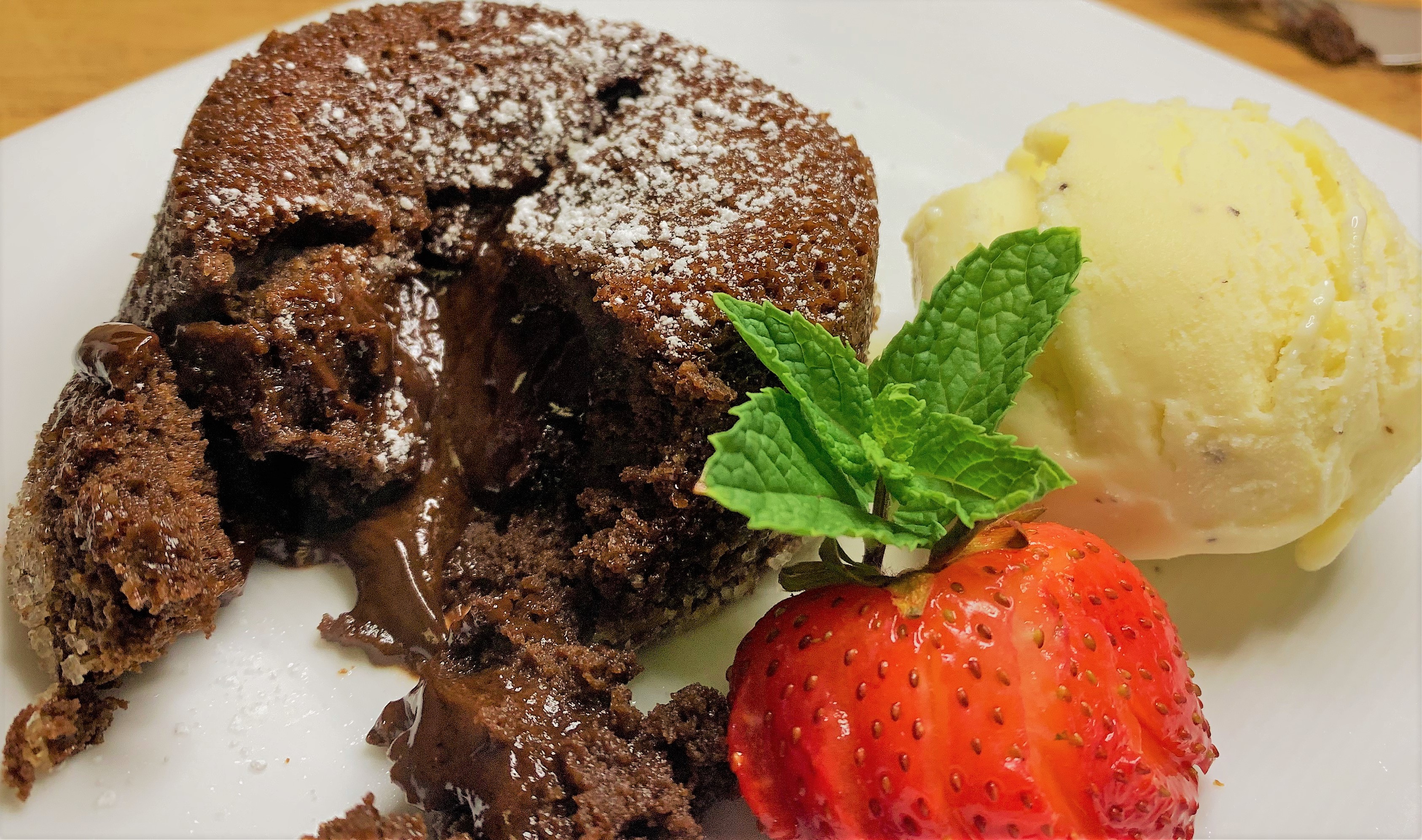 Luxurious goodness flowing from our Molten Chocolate Cake