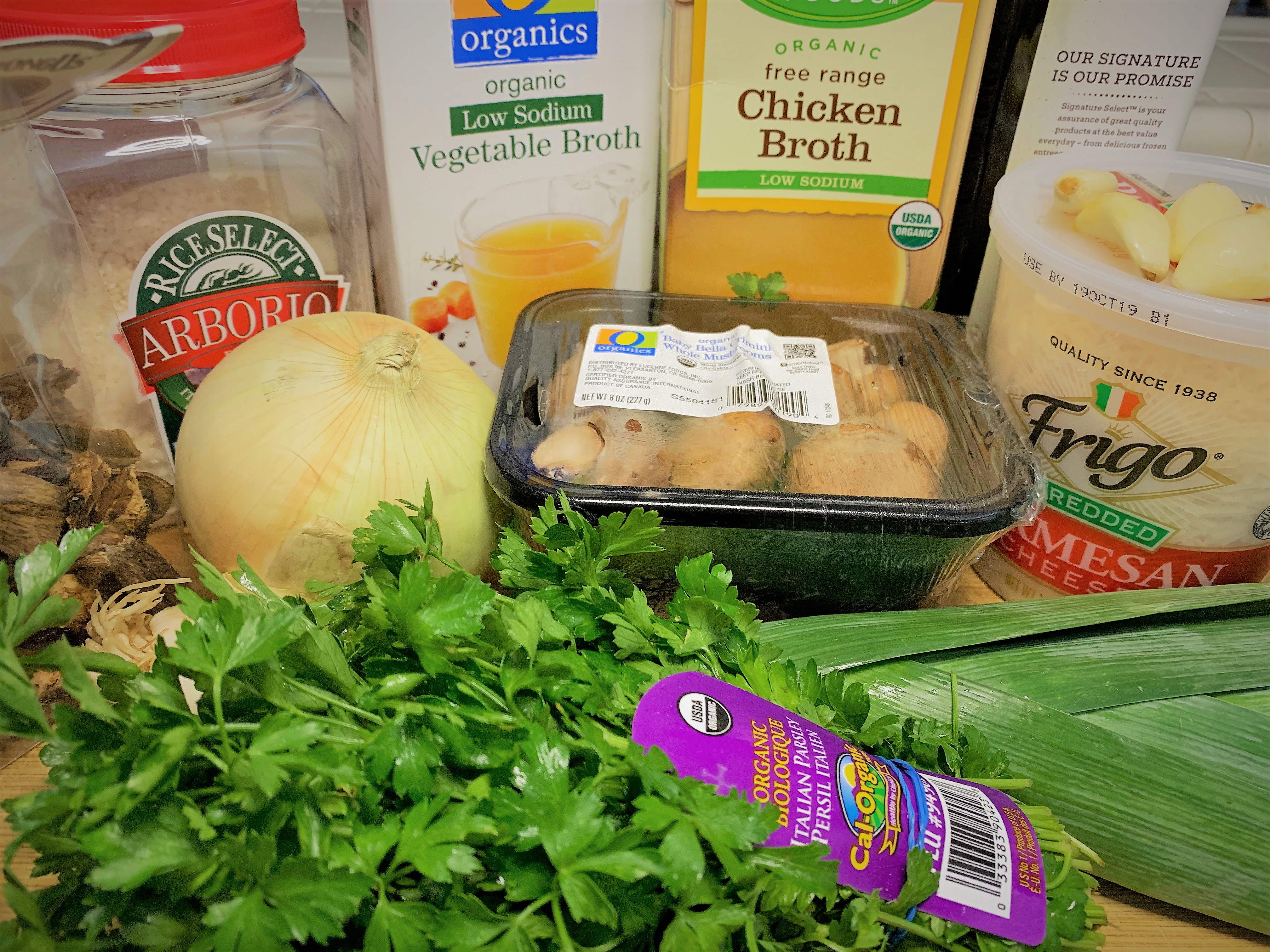 The ingredients for our WIld Mushroom Risotto - Palo - Disney Cruise Line