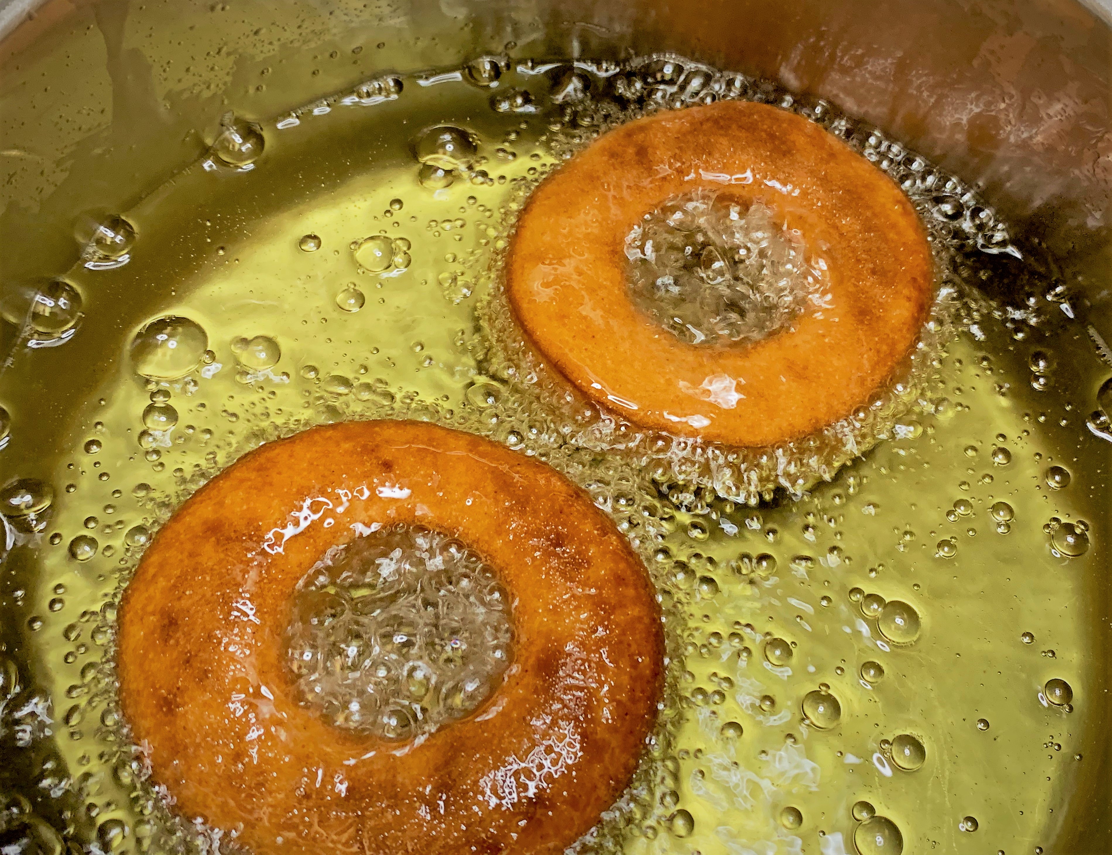 Frying out Croissant Doughnuts