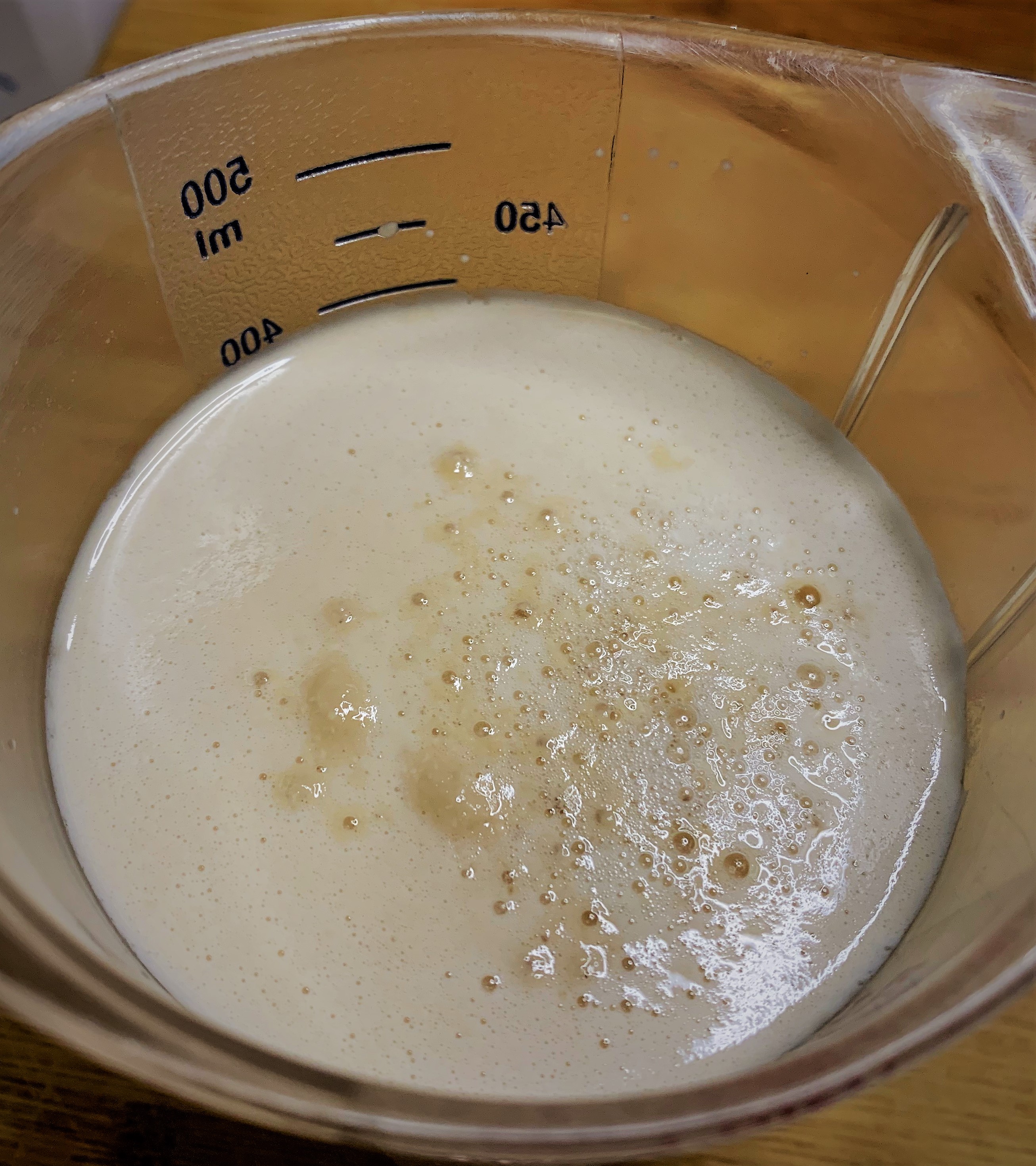 Bloming our Yeast for our Mickey Pretzels