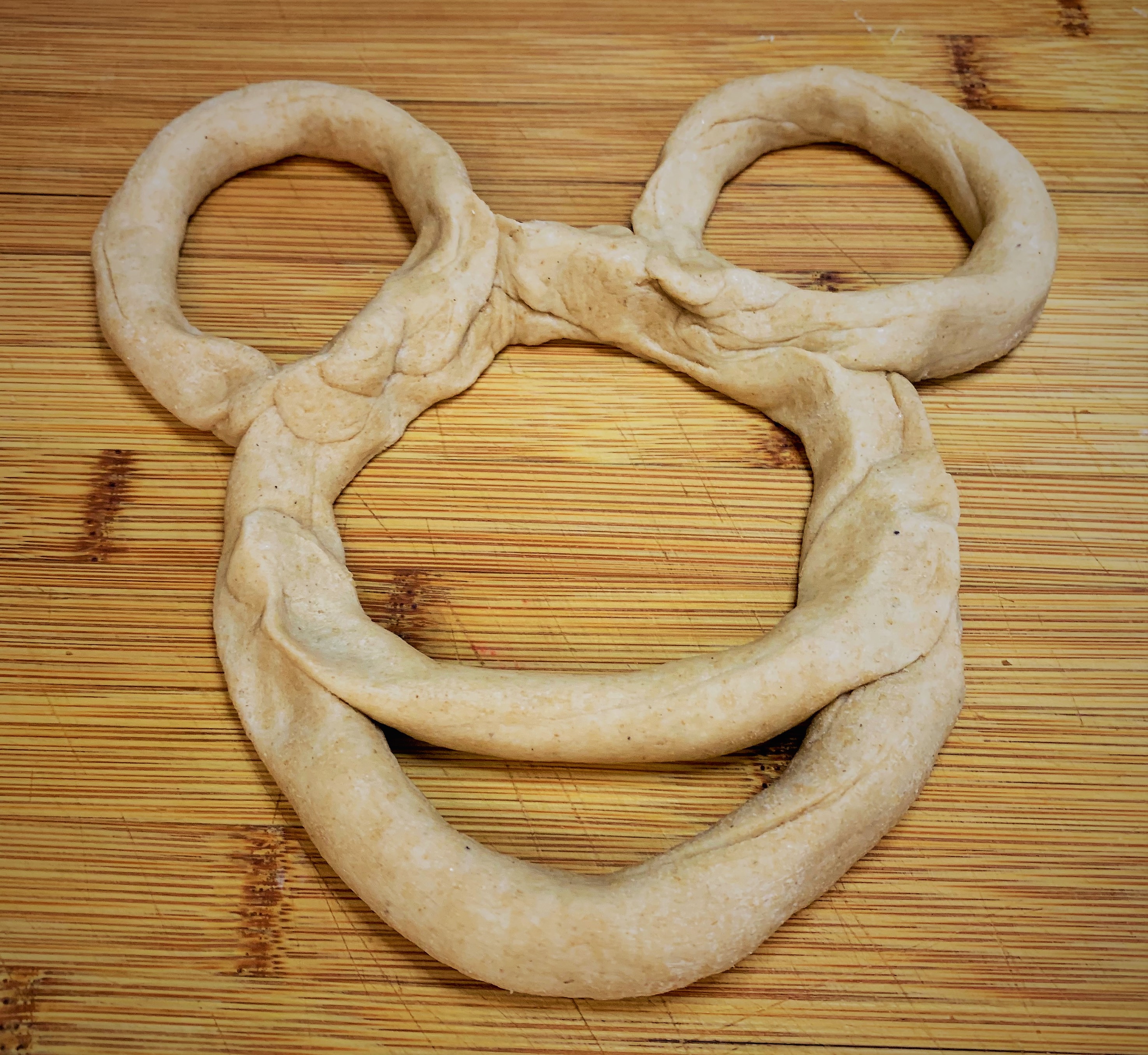 Adding the mouth to our Mickey Pretzel