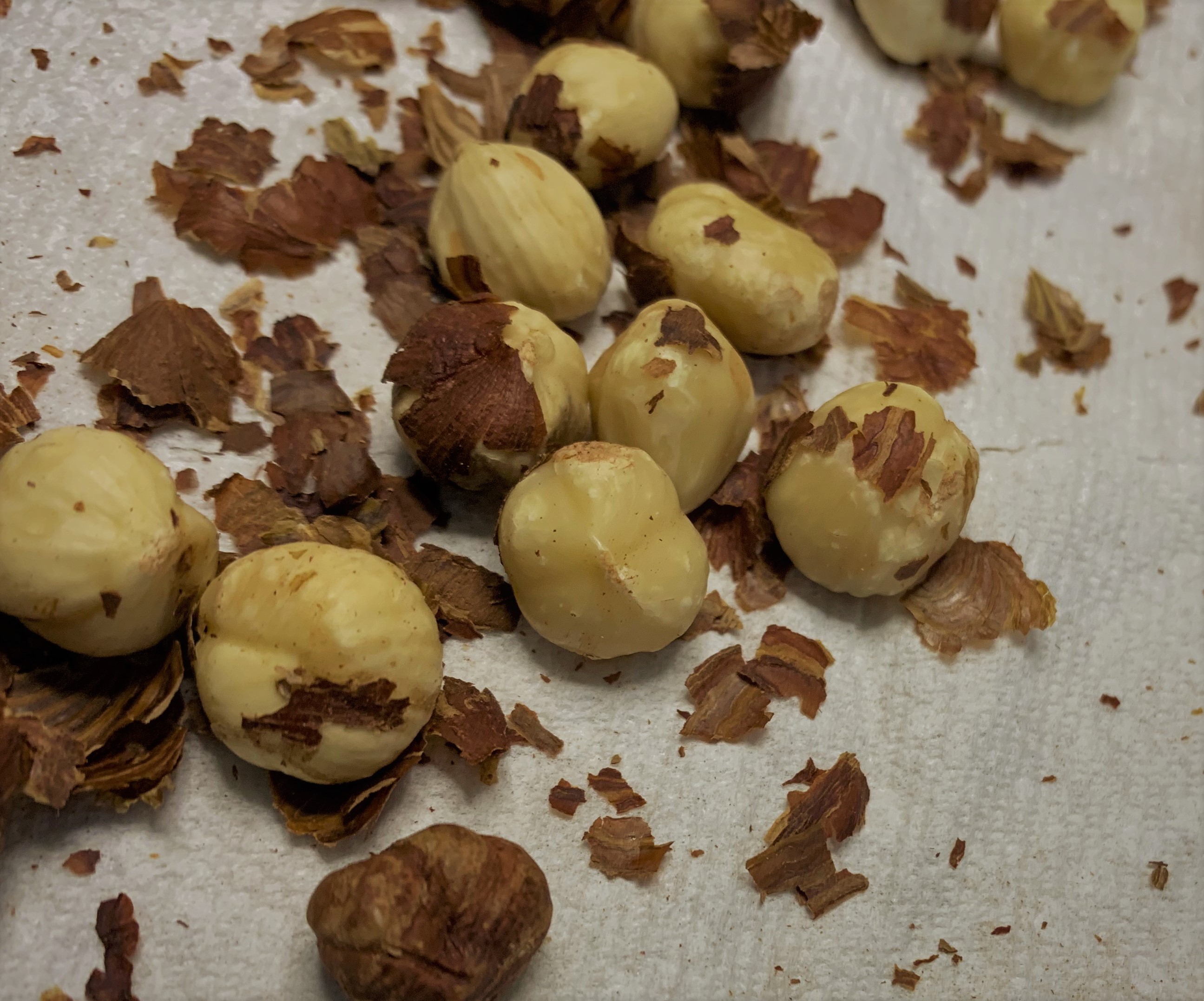 Peeling the Hazelnuts