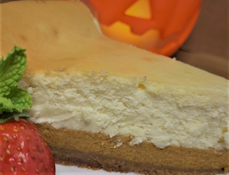 Our plated Pumpkin Cheesecake