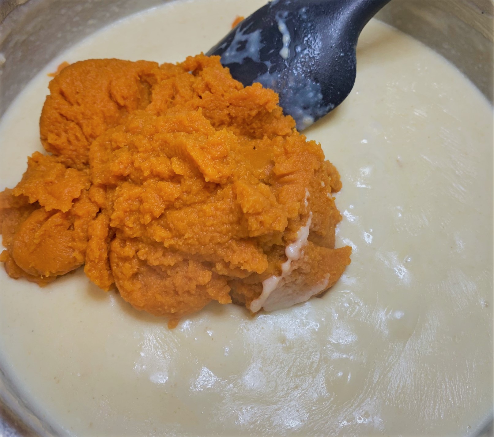 Adding the Pumpkin to our Bechamel