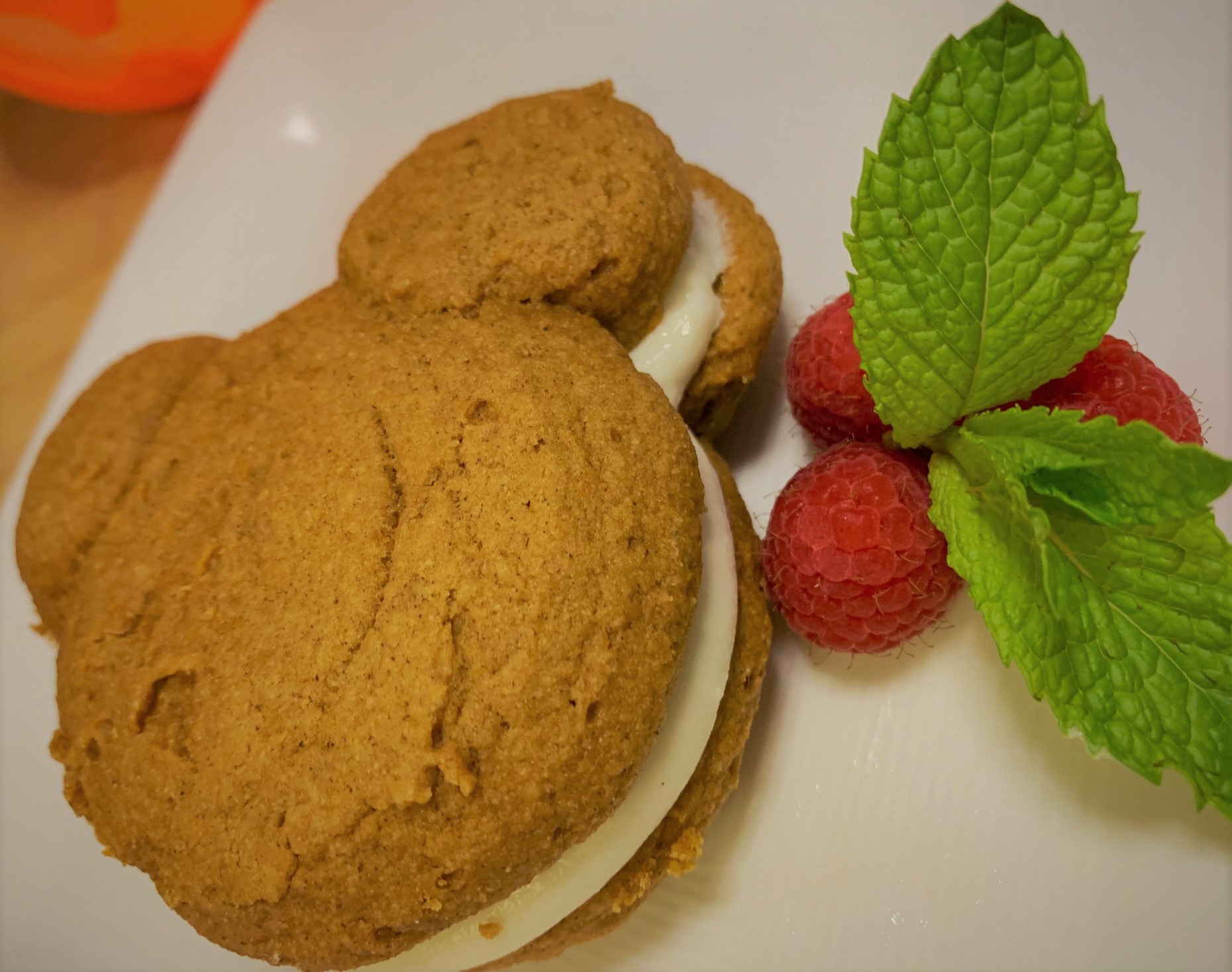 Our completed Pumpkin Mickey Whoopie Pies