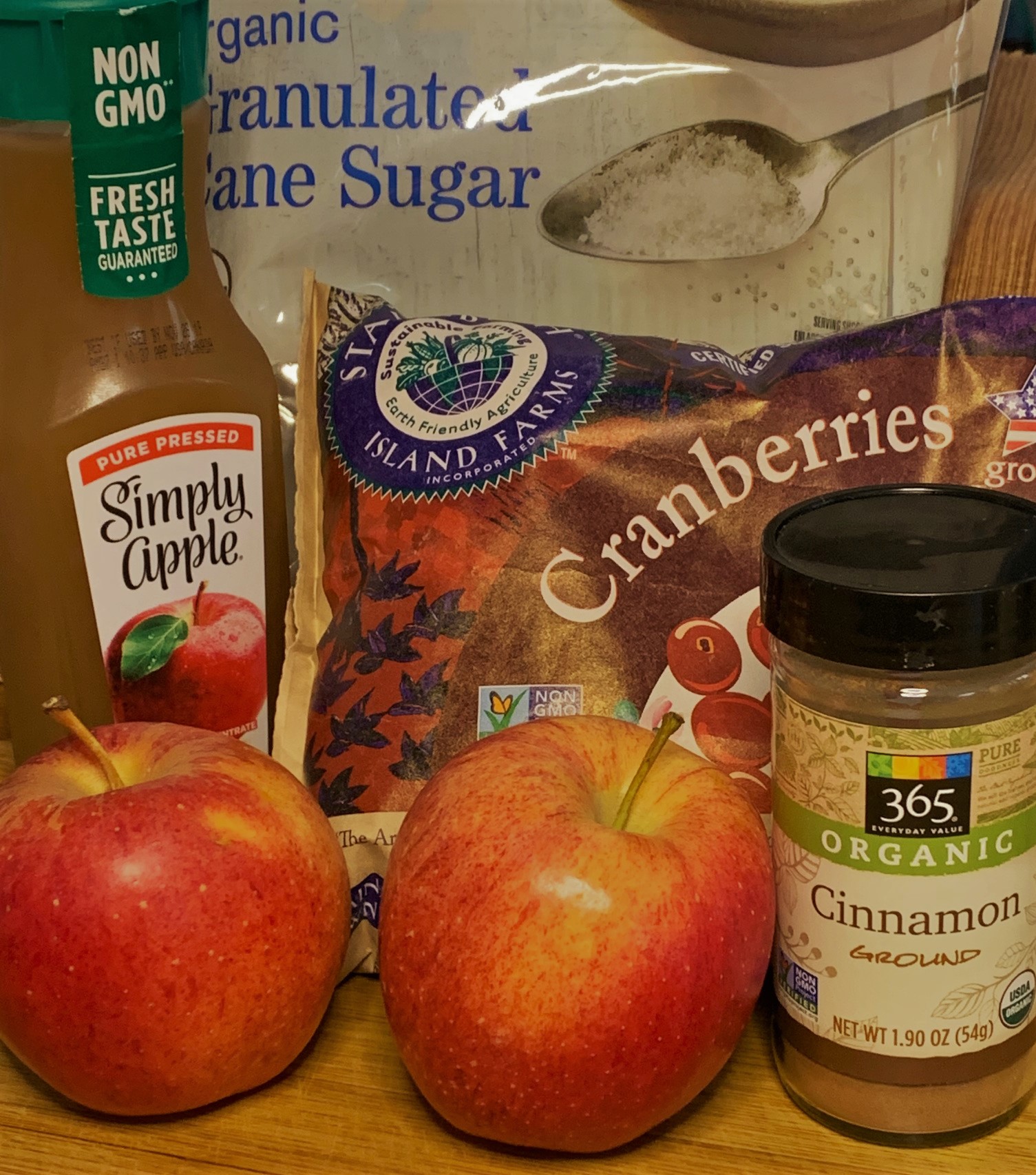 Our Apple-Cinnamon Cranberry Sauce Ingredients