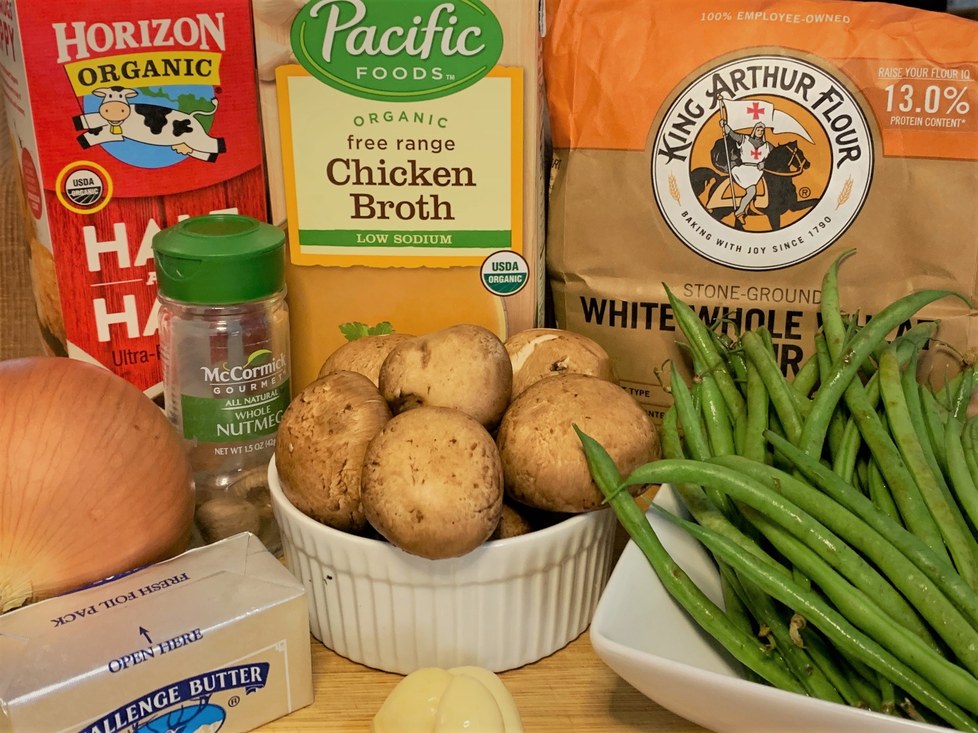 The Ingredietns for our Amazing Green Bean Casserole