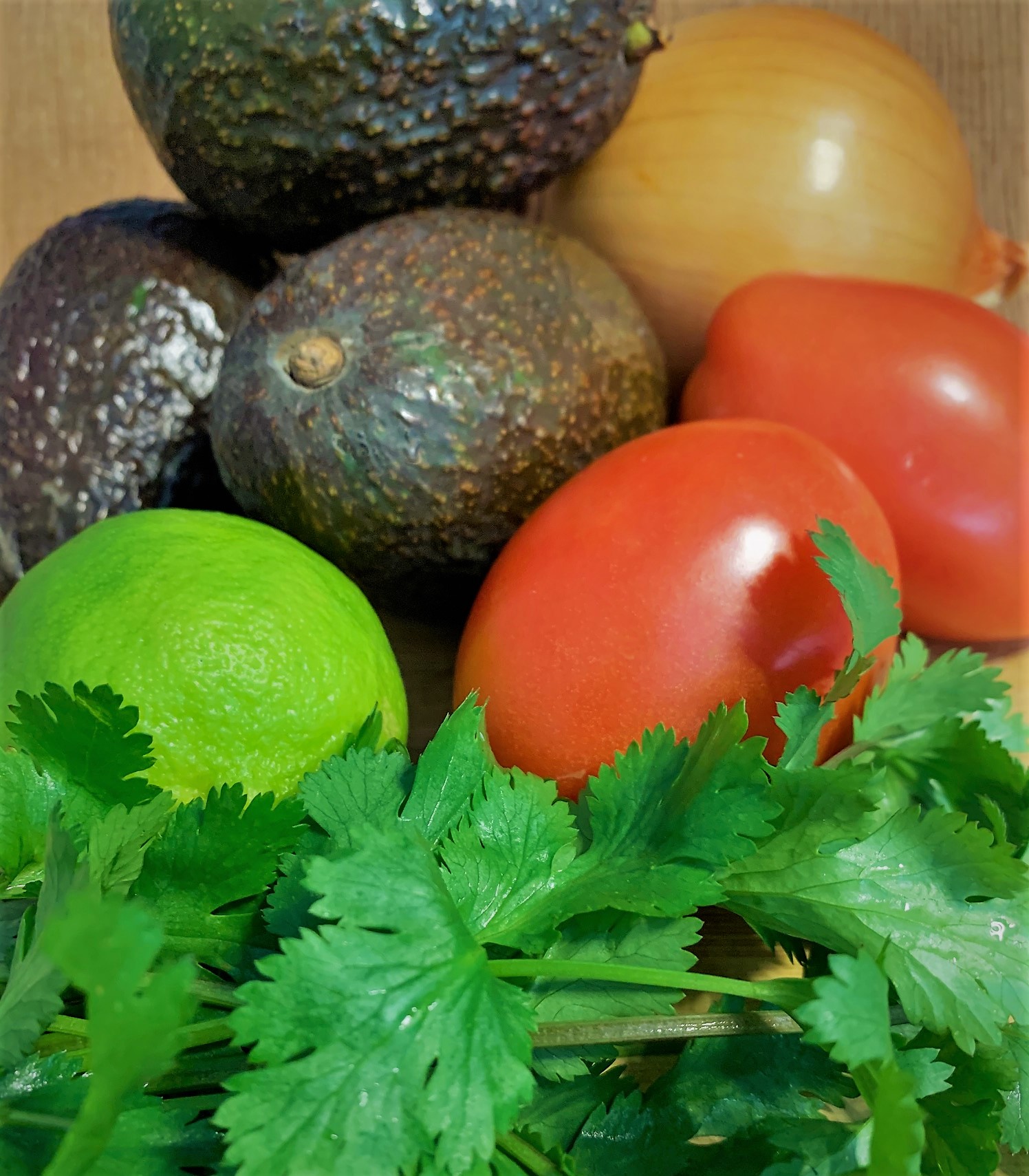 The ingredients for our Traditional Guacamole