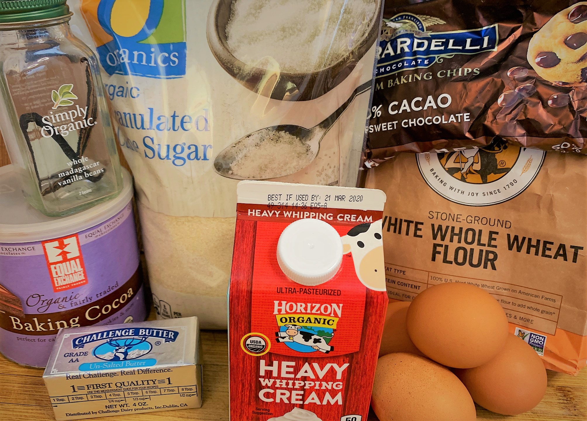 The ingredients for our Chocolate Souffle Recipe from Palo