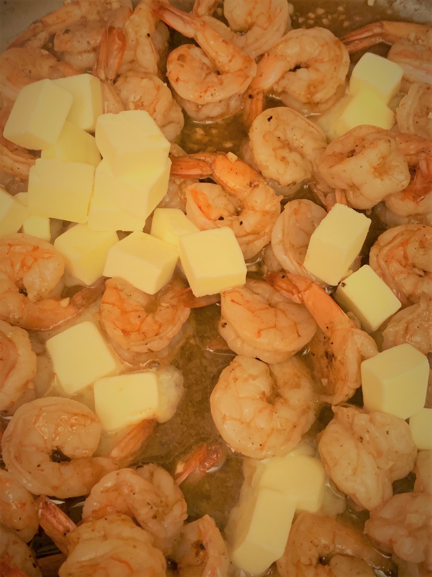 Butter added to the Shrimp