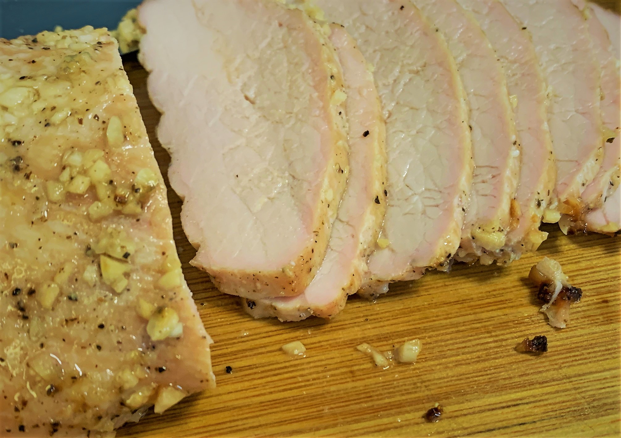 The sliced Pork Loin for our Ronto Wrap Copy-Cat Recipe