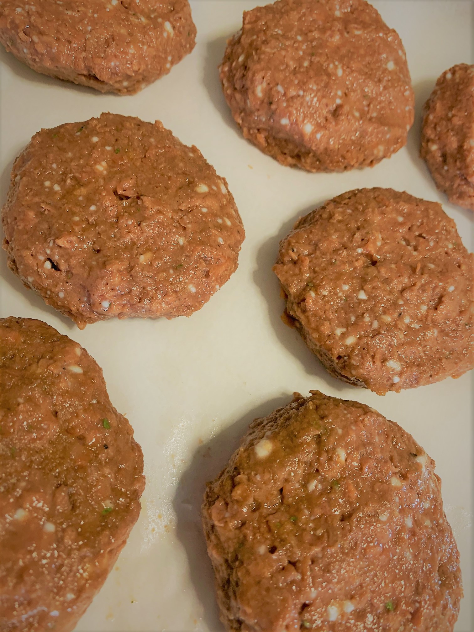 The shaped sliders for our Petite Plant-Based Burgers with Guacamole