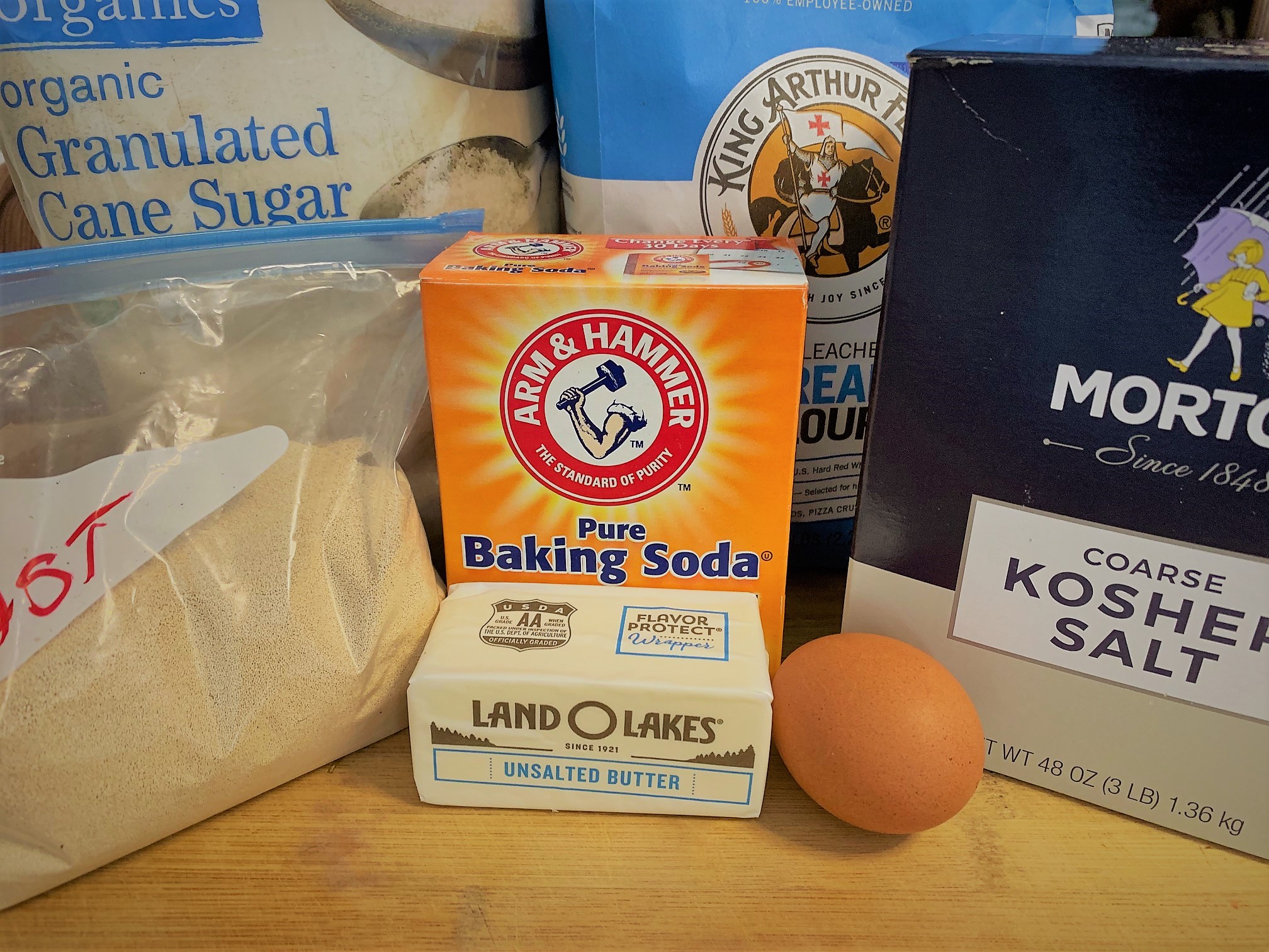 The ingredients for our Pretzel Slider Rolls