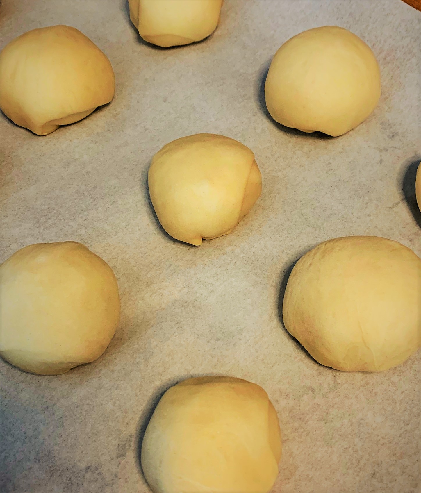 The portioned dough