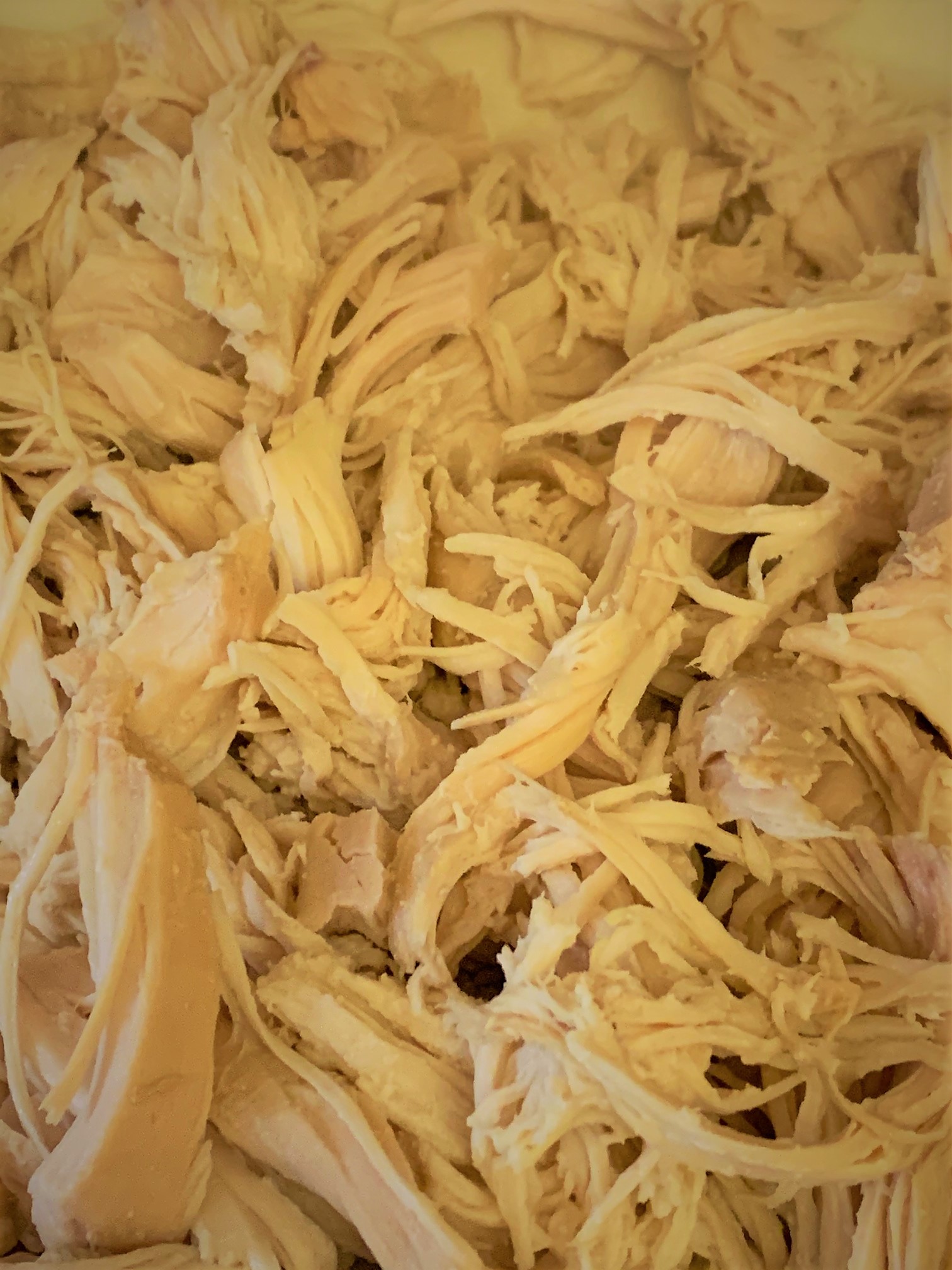 The Shredded Chicken for our Loaded Buffalo Chicken Tots from The Friar's Nook 