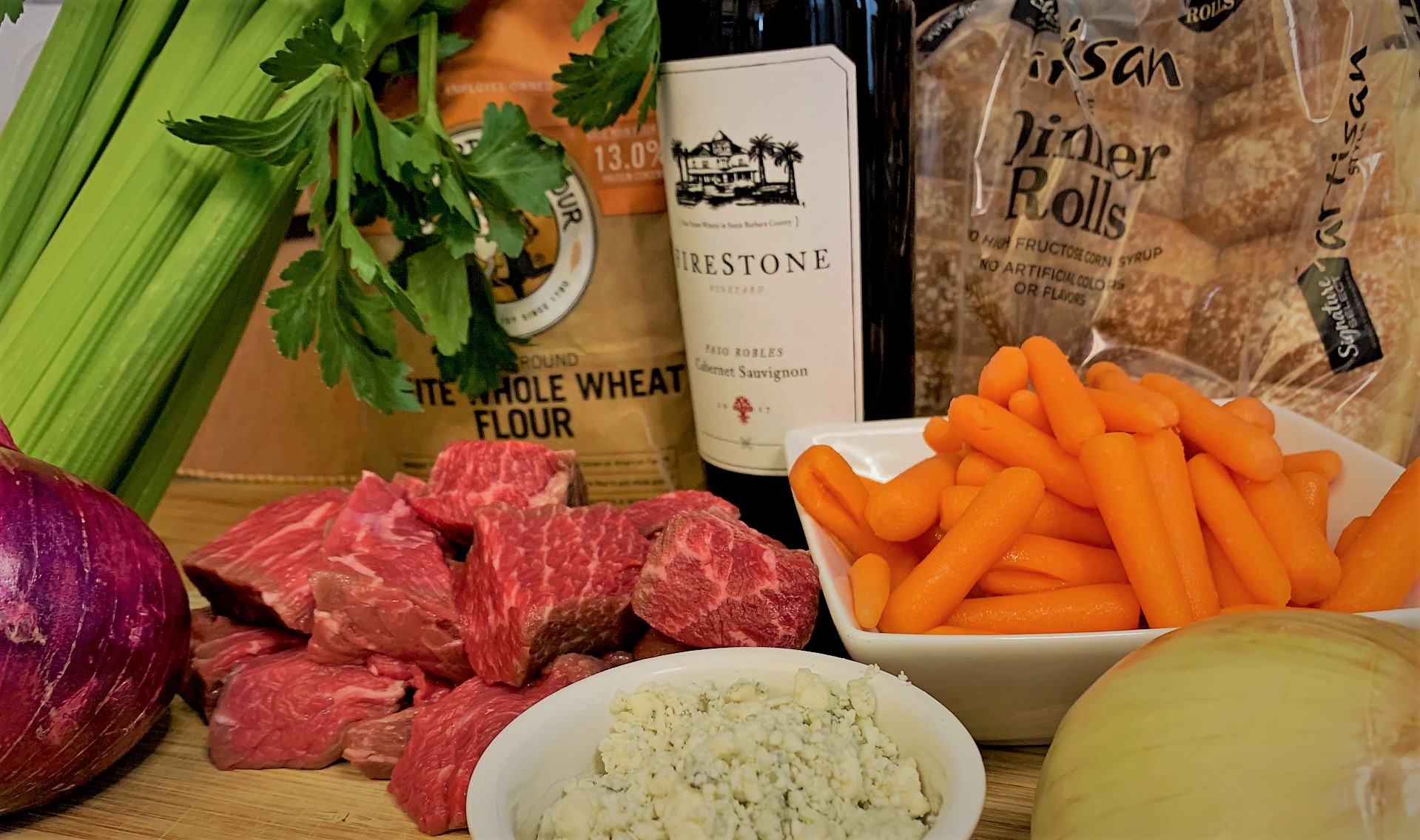 The ingredients for our Braised Short Rib Sliders