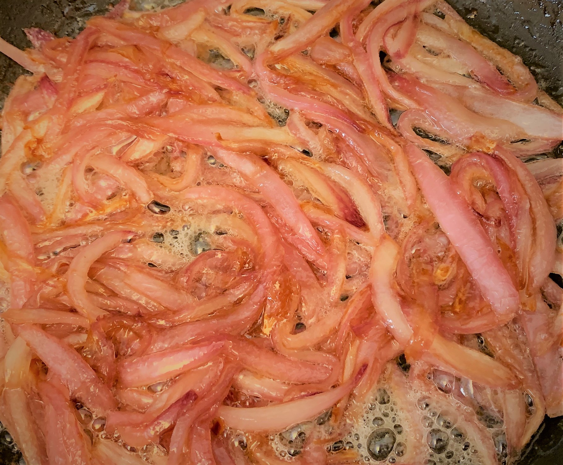 The Caramelized Onions for the Onion Marmalade portion of our Braised Short Rib Sliders