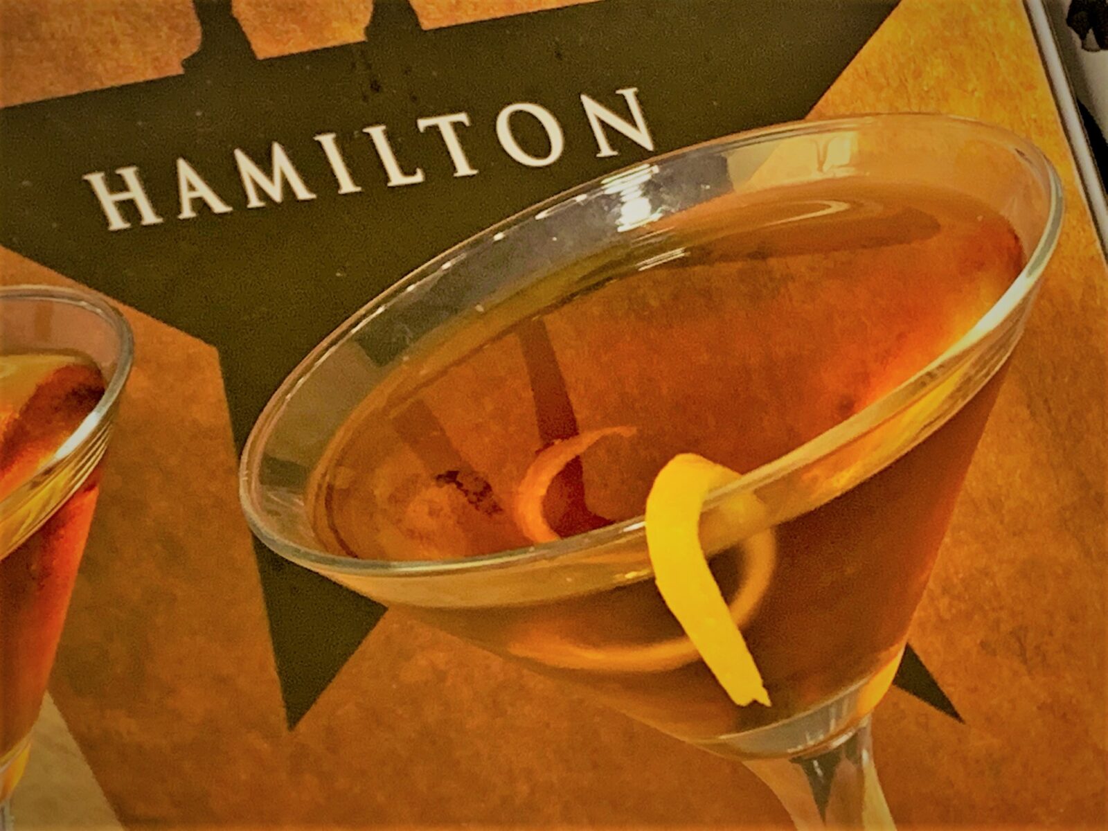 Our completed Aaron Burr-bon Manhattan - A Hamilton Inspired Cocktail