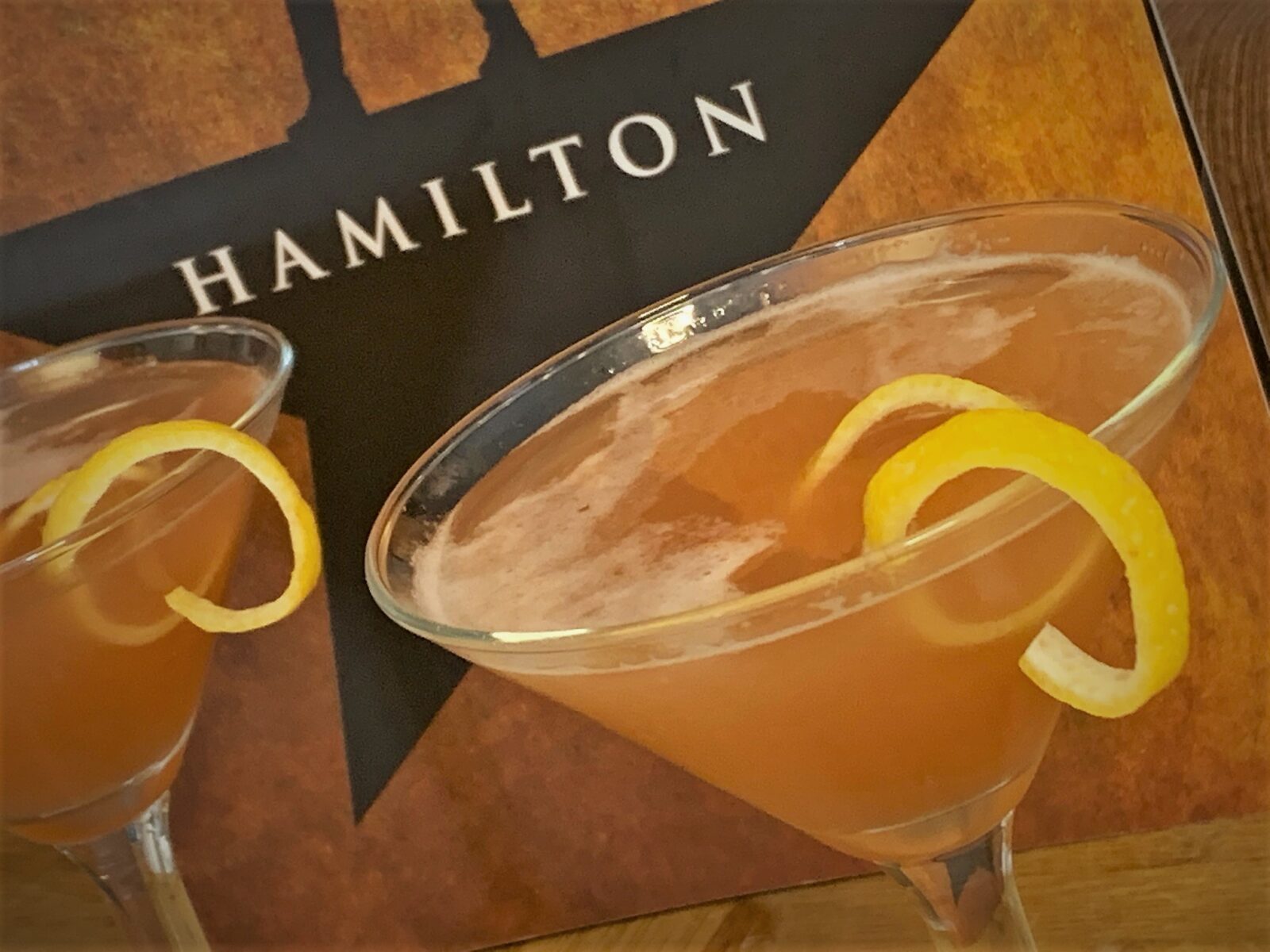 Our completed America's Favorite Fighting French Martini - A Hamilton Inspired Cocktail