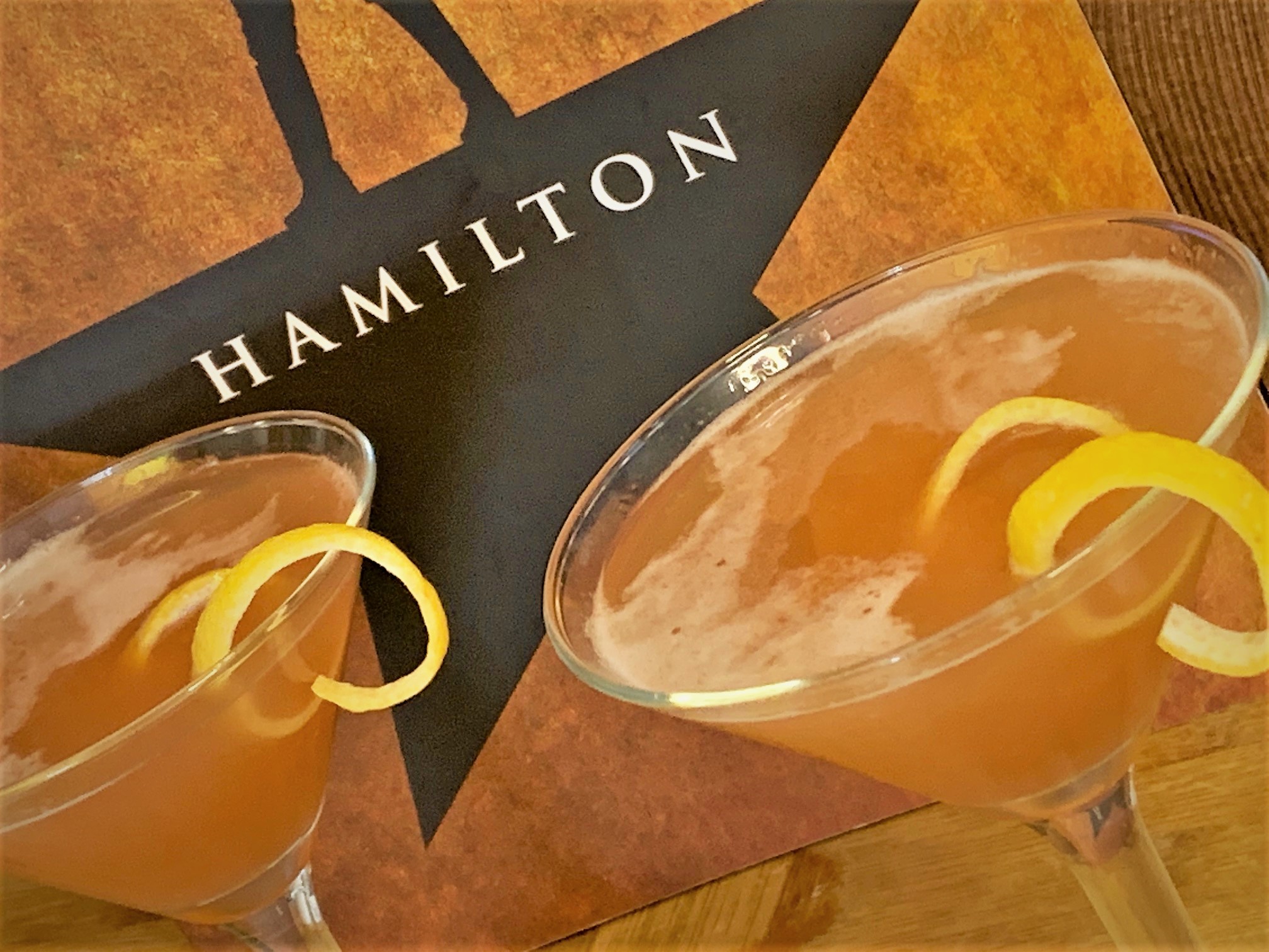 Our completed America's Favorite Fighting French Martini - A Hamilton Inspired Cocktail