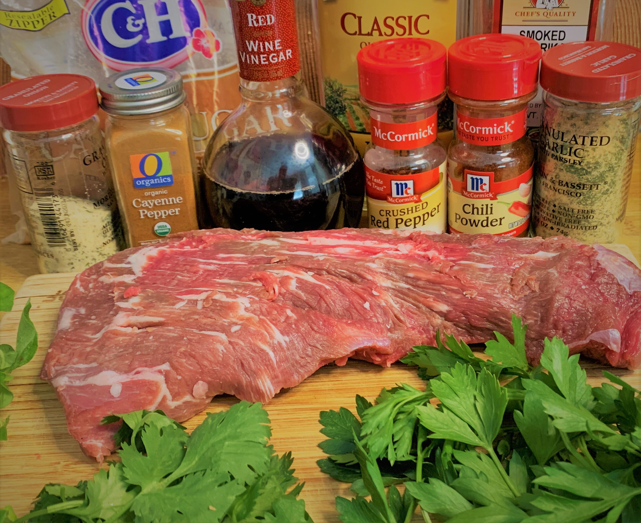 The ingredients for our Santa Maria Style Tri-Tip with Chimichurri