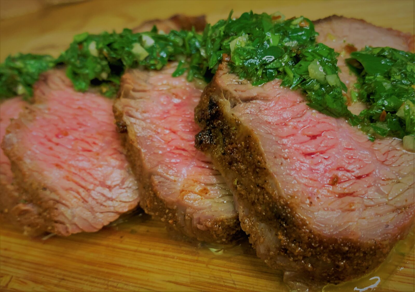 Our completed Santa Maria Style Tri-Tip with Chimichuri