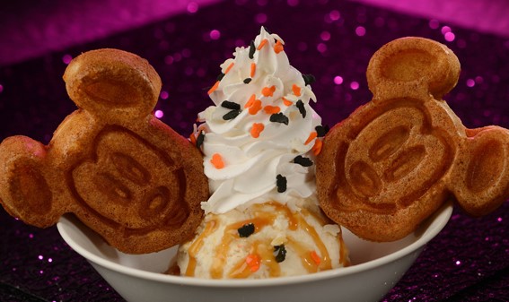 The Pumpkin Spice Waffle Sundae from Disney's Fall Foodie Guide