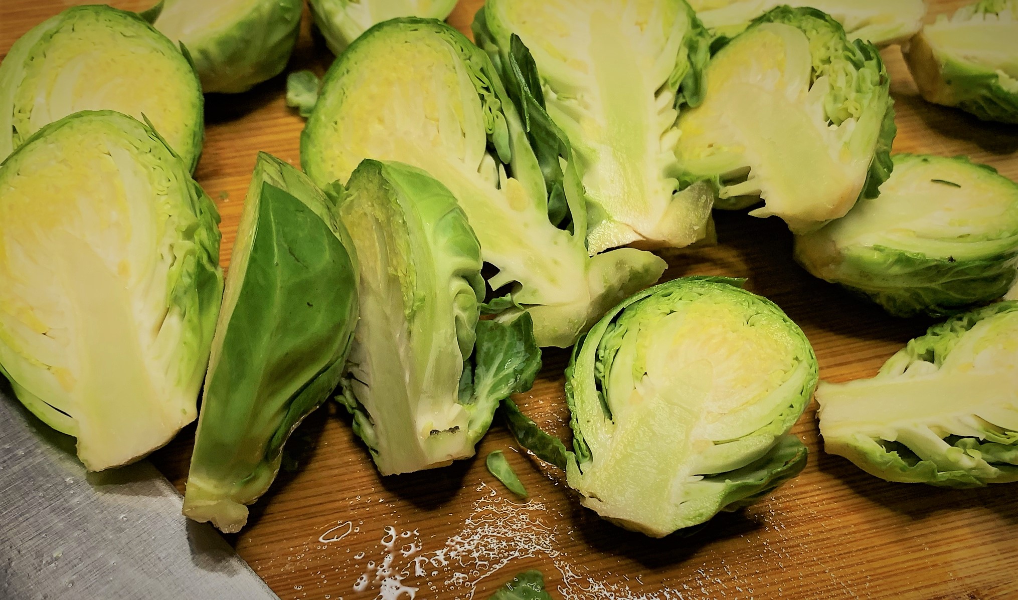 Trimming our Brussel Sprouts