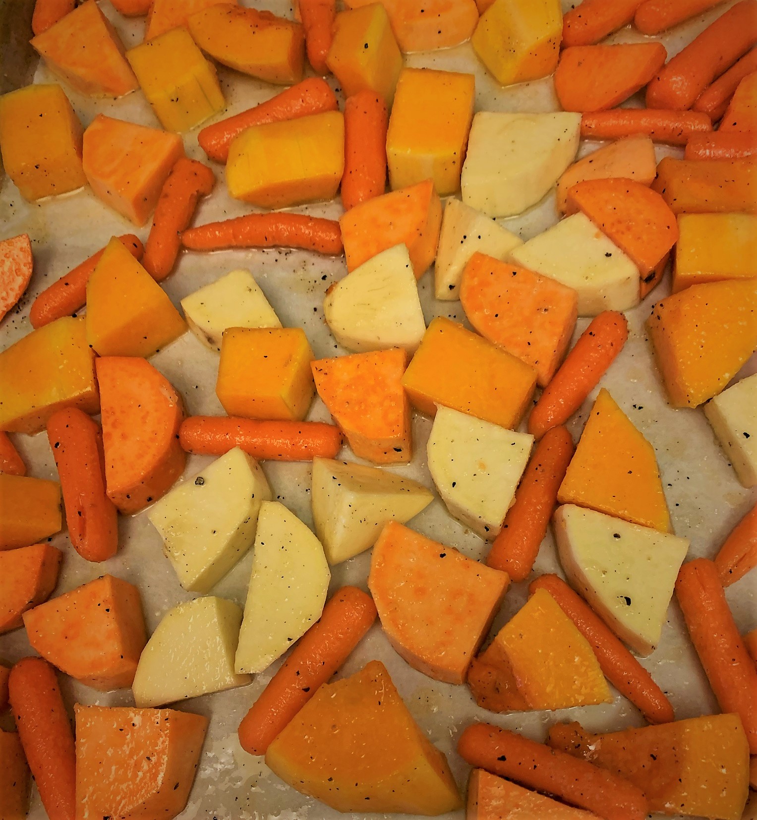 The Vegetables ready for roasting 