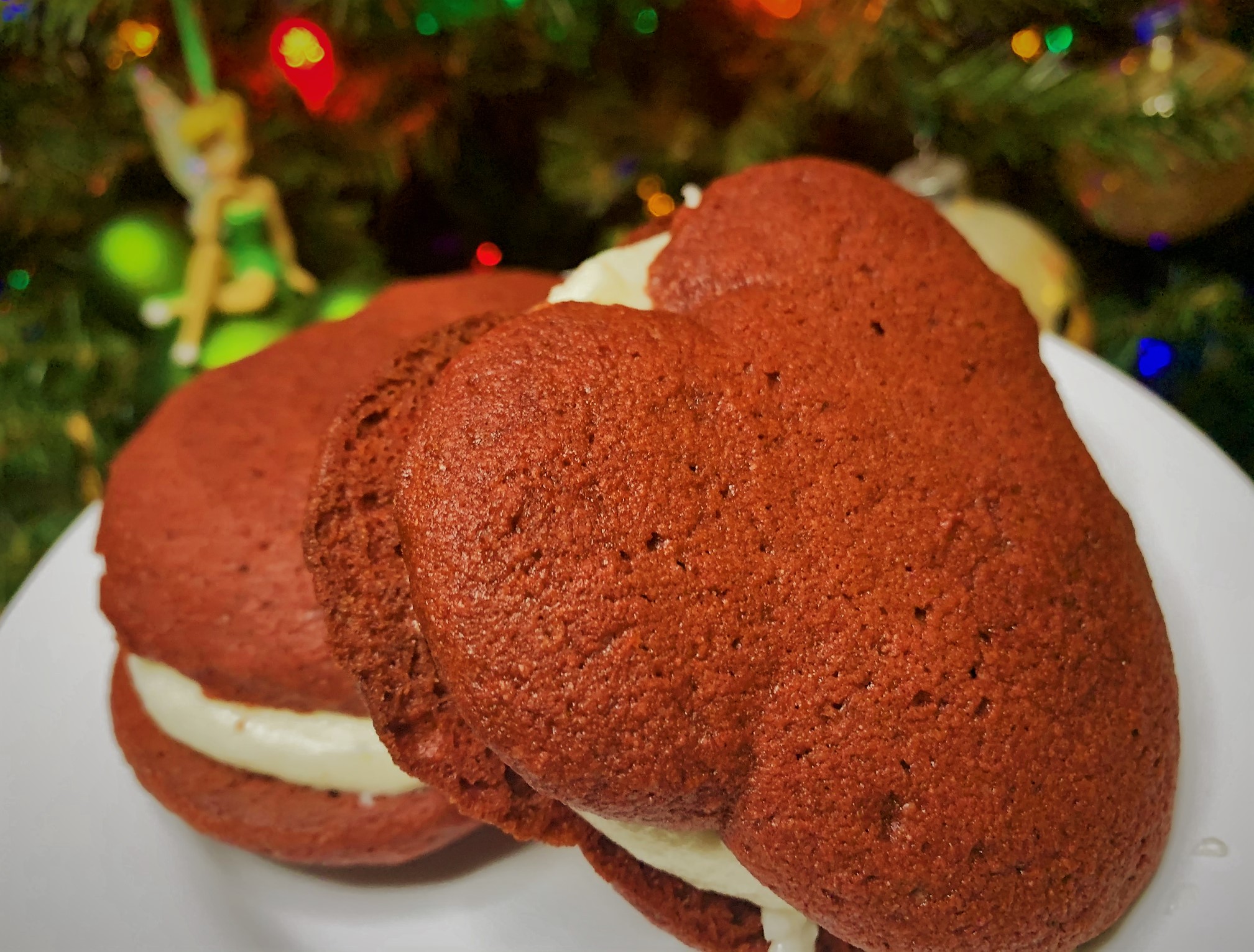 Our plated Red Velvet Mickey Whoopie Pies