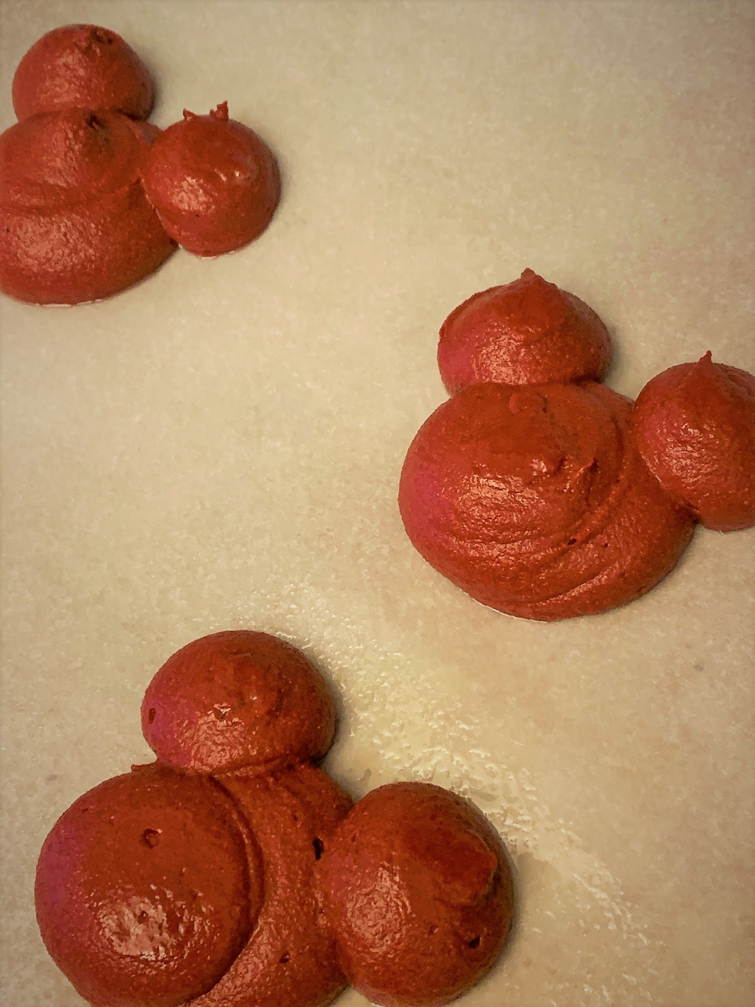 Our formed "Mickeys" before baking