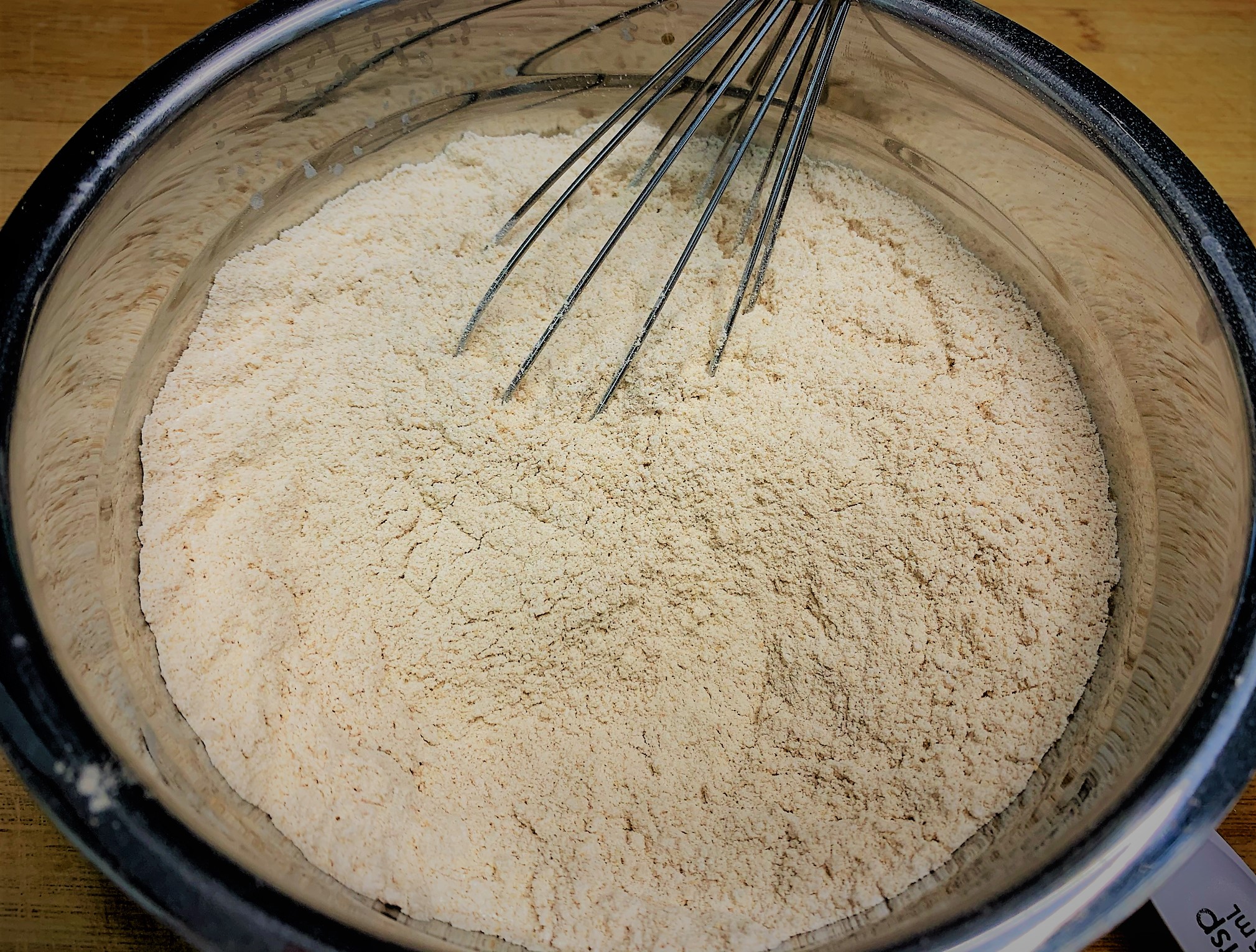 The combined Dry Ingredients for our Potato Cheddar Biscuits with Salmon Tartare