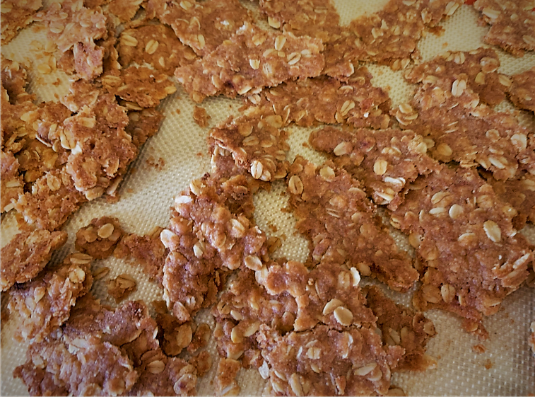 Our crumbled Oatmeal Streusel for the Warm Berry Buckle Recipe from the Epcot International Flower & Garden Festival