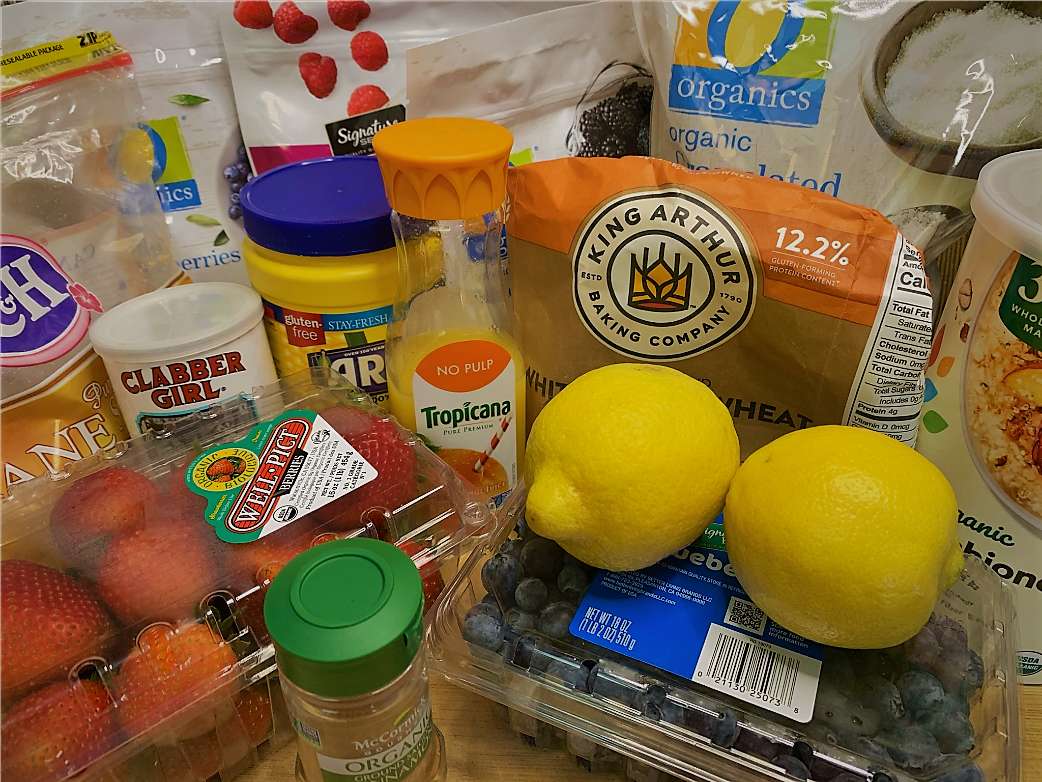 The ingredients for our Warm Berry Buckle Recipe