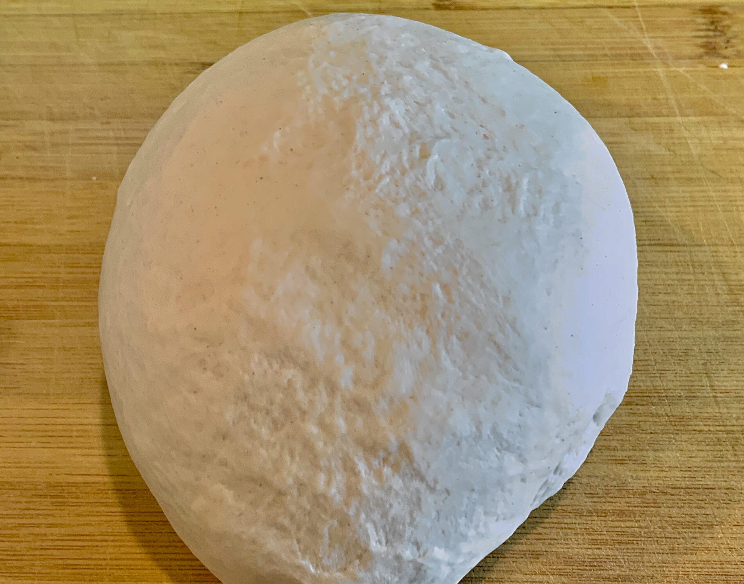 The formed crust dough for our Cosmic (Plant) Power Flatbread