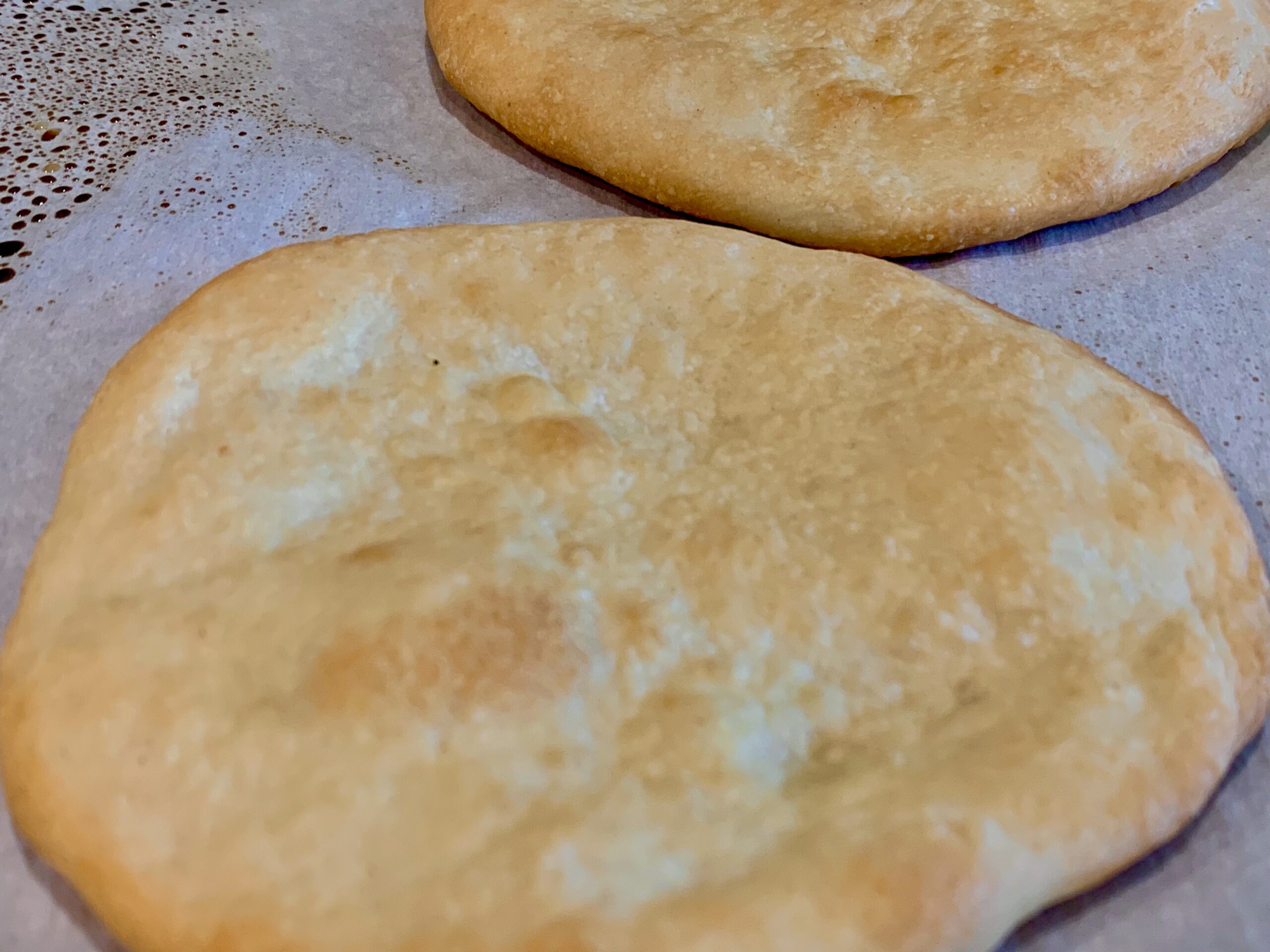 Partially baked crust for our Roasted Beet & Goat Cheese Flatbread with Basil Pesto